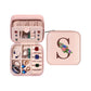 Initial Letter Travel Jewelry Box with Mirror-S
