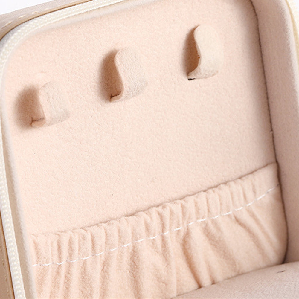 Initial Letter Travel Jewelry Box with Mirror-L