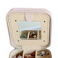 Initial Letter Travel Jewelry Box with Mirror-M