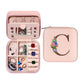 Initial Letter Travel Jewelry Box with Mirror-C