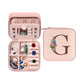 Initial Letter Travel Jewelry Box with Mirror-G