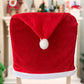 Christmas Santa Hat Chair Cover 6Pcs Red Santa Claus Hat Dining Chair Cover