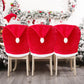 Christmas Santa Hat Chair Cover 6Pcs Red Santa Claus Hat Dining Chair Cover