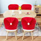 Christmas Santa Hat Chair Cover 6Pcs Red Santa Claus Hat Dining Chair Cover