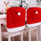 Christmas Santa Hat Chair Cover 6Pcs Red Santa Claus Hat Dining Chair Cover