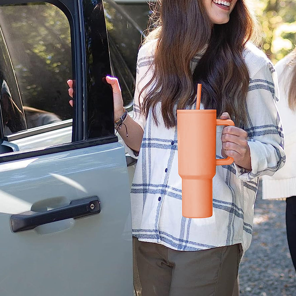 40oz Tumbler Stainless Steel Insulated Cup with Handle and Straw Lid