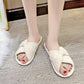 Women's Cross-strap Flat Slippers Breathable Open Toe Slippers