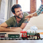 Electric Steam Train Set with Sound and Light