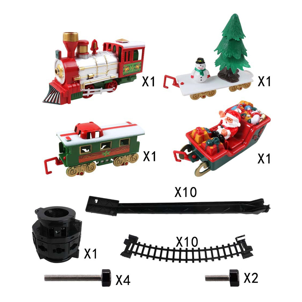 Electric Christmas Tree Train Set Around Tree with Sounds and Lights