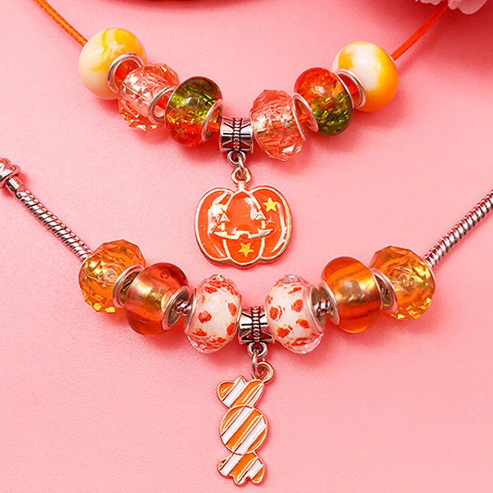 16 Pcs DIY Bracelet Kids Charm Bracelet Making Kit Beads Bracelet DIY Craft