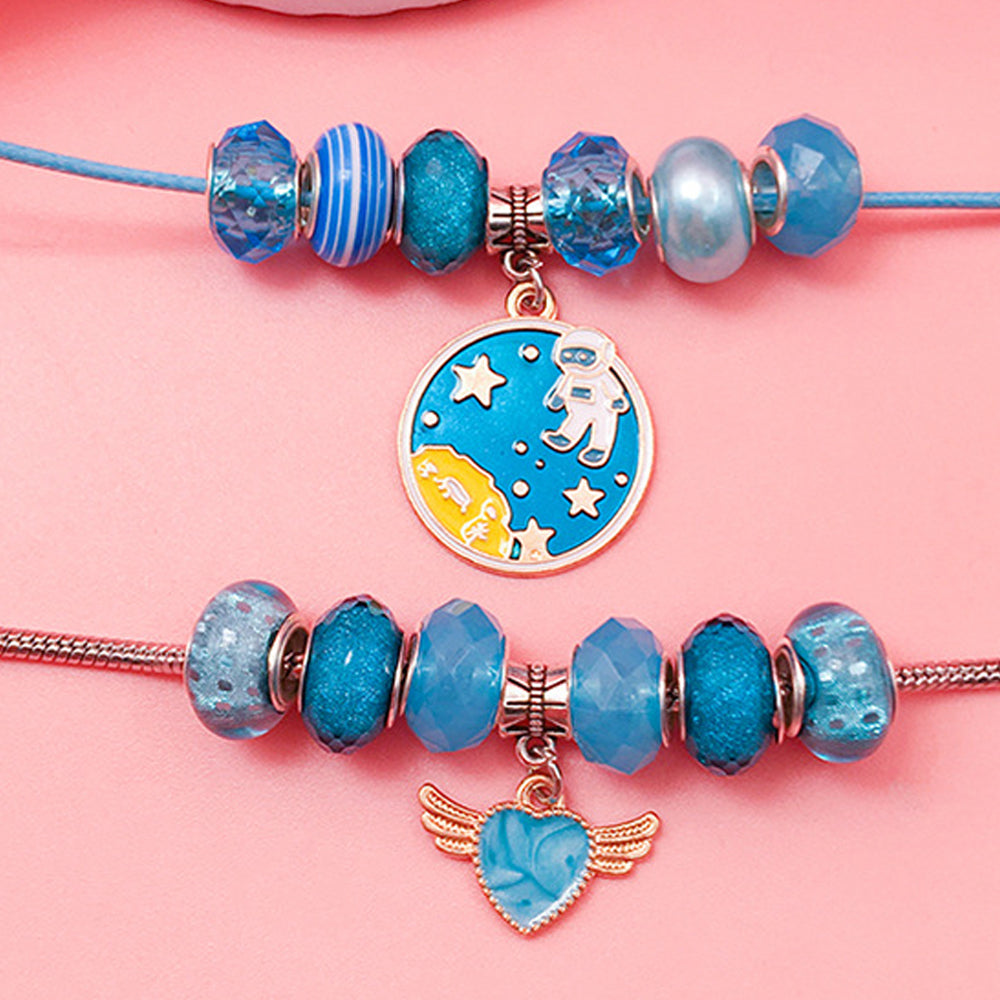 16 Pcs DIY Bracelet Kids Charm Bracelet Making Kit Beads Bracelet DIY Craft