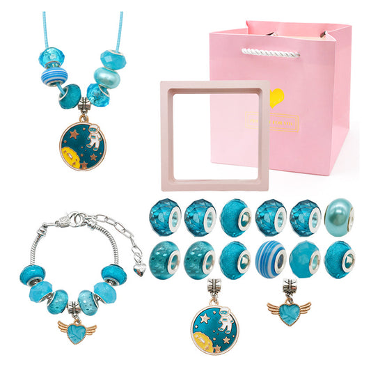 16 Pcs DIY Bracelet Kids Charm Bracelet Making Kit Beads Bracelet DIY Craft