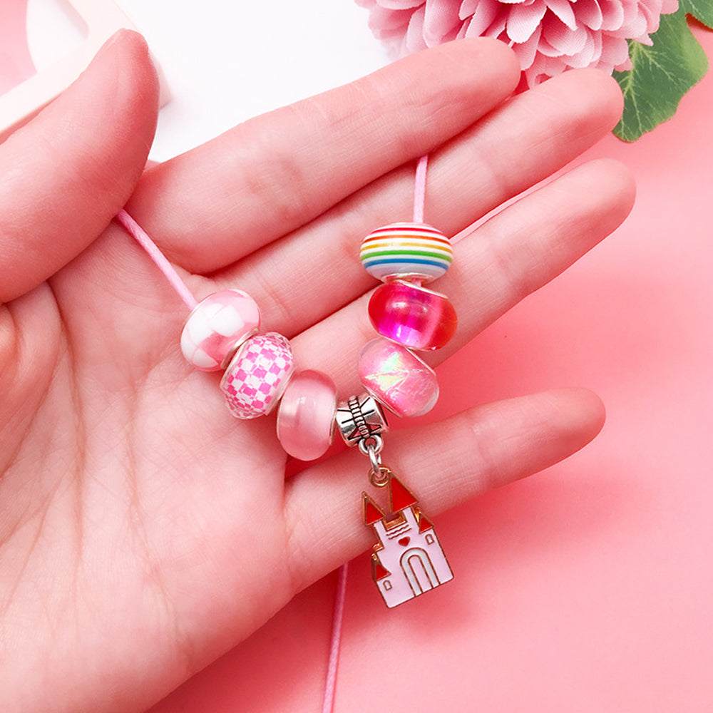 16 Pcs DIY Bracelet Kids Charm Bracelet Making Kit Beads Bracelet DIY Craft