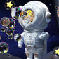 Kids Astronaut Bubble Machine Automatic Rotating Bubble Maker