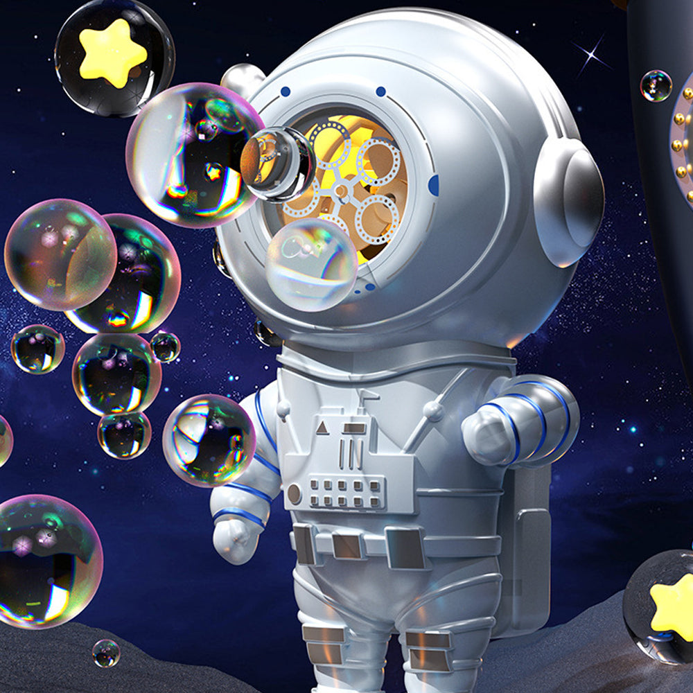 Kids Astronaut Bubble Machine Automatic Rotating Bubble Maker