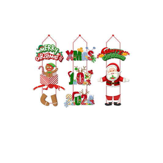 3Pcs Christmas Door Hanger