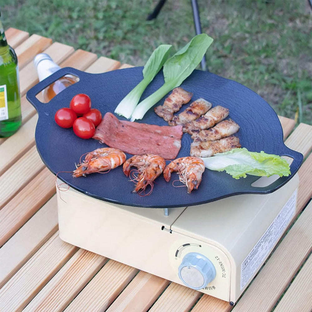 Korean Nonstick BBQ Grill Pan for Stovetop Barbecue Portable Hot Plate Outdoor