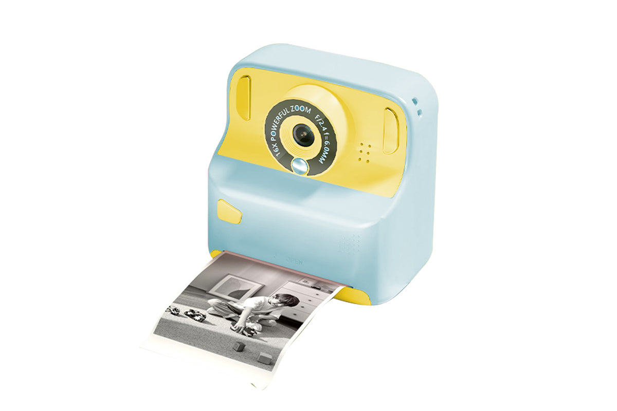 Instant Print Camera Toy with 32GB Memory Card and 5 Rolls Print Paper