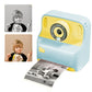Instant Print Camera Toy with 32GB Memory Card and 5 Rolls Print Paper