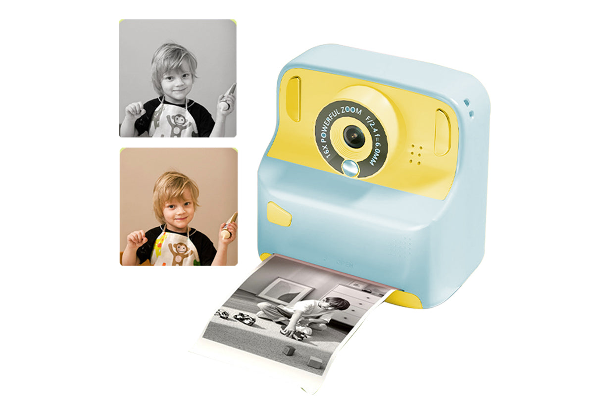 Instant Print Camera Toy with 32GB Memory Card and 5 Rolls Print Paper