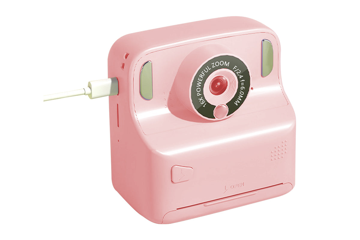 Instant Print Camera Toy with 32GB Memory Card and 5 Rolls Print Paper