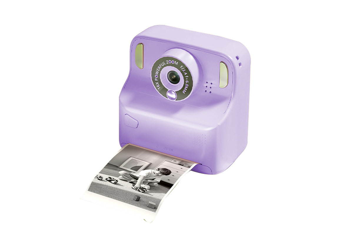 Instant Print Camera Toy with 32GB Memory Card and 5 Rolls Print Paper