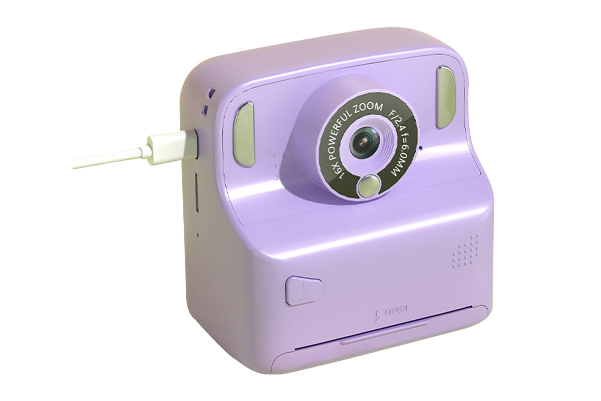 Instant Print Camera Toy with 32GB Memory Card and 5 Rolls Print Paper