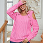 Elegant  Crewneck Long Sleeve Knit Pullover Sweater
