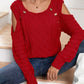 Elegant  Crewneck Long Sleeve Knit Pullover Sweater