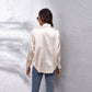 Women's Satin Botton Front Long Sleeve Shirt