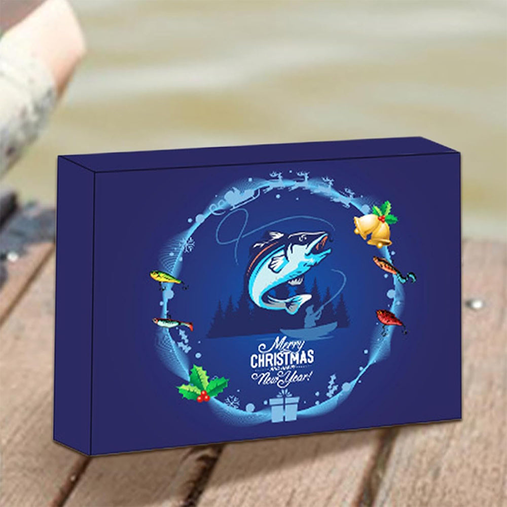 24 Days Fishing Lure Advent Calendar Fishing Baits Set Christmas Countdown
