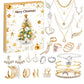 Christmas Advent Calendar 24 Days Countdown Jewelry Bracelets Necklaces Earings Kit