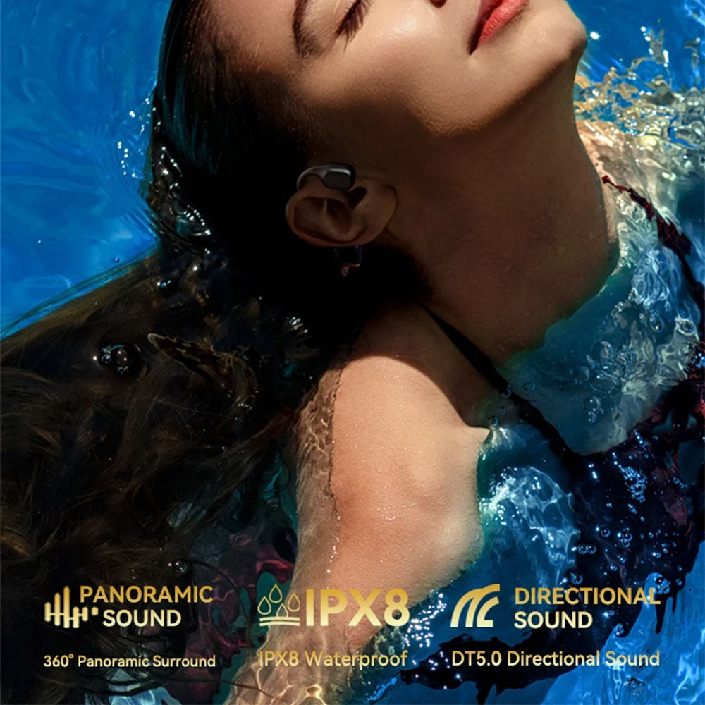 Sport Ear Bone Conduction Headphone Bluetooth IPX8 Waterproof Earphones