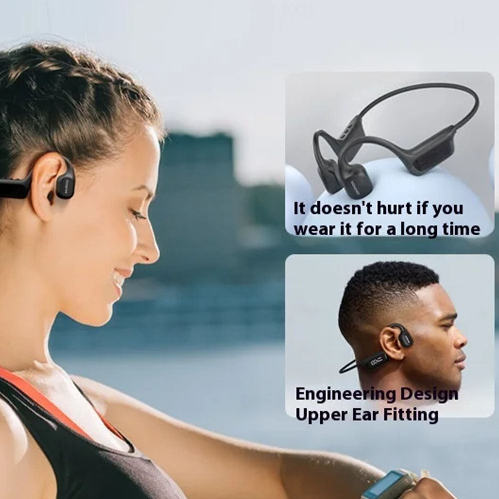 Sport Ear Bone Conduction Headphone Bluetooth IPX8 Waterproof Earphones