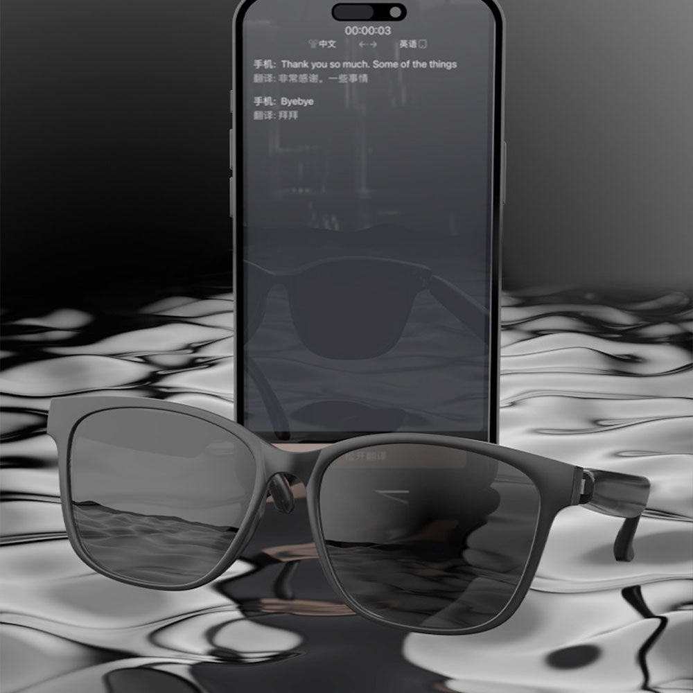 AI Smart Glasses Combine Language Translation Music Listening and Communication