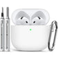 Compatible with Apple Airpods 4 Silicone Full Case Keychain and Cleaner Kit
