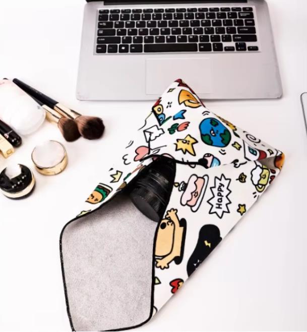 Cosmetic Bag Adhesive Magic Cloth Inner Bag For Outdoor Travel Makeup Storage