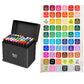 30/60/80-Colours Art Markers Pens Dual Tips Markers Set with Base