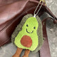 Emotional Support Toy with Expression and Plush Stuffed Vegetable and Fruit Keychain