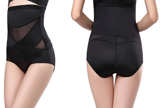 Women's High Waist Control Pants-Black