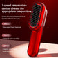 Wireless Hair Straightener Brush with Vibration Red Light