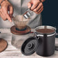 304 Stainless Steel Airtight Coffee Canister with Scoop-Black