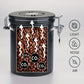 304 Stainless Steel Airtight Coffee Canister with Scoop-Black