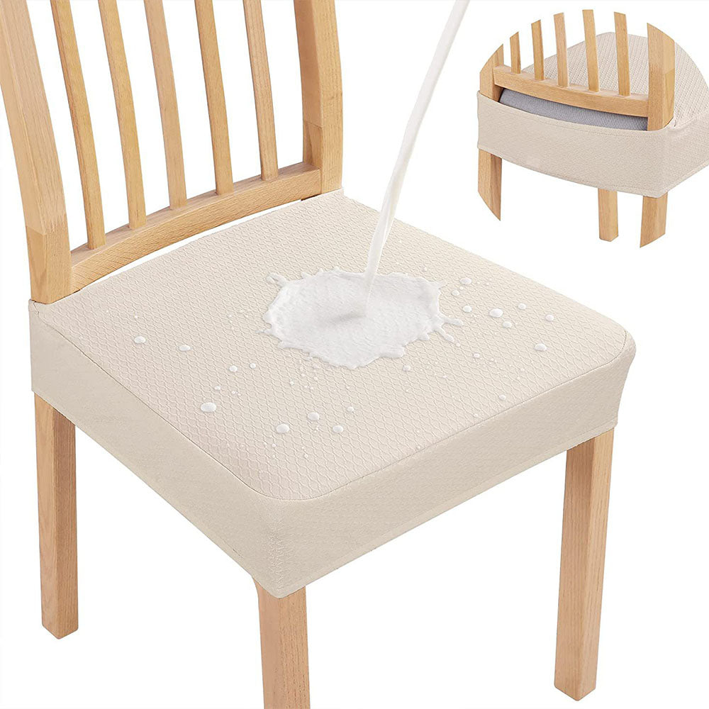 Stretch Jacquard Removable Washable Chair Seat Slipcovers Protector