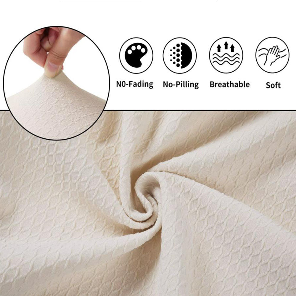 Stretch Jacquard Removable Washable Chair Seat Slipcovers Protector