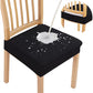 Stretch Jacquard Removable Washable Chair Seat Slipcovers Protector