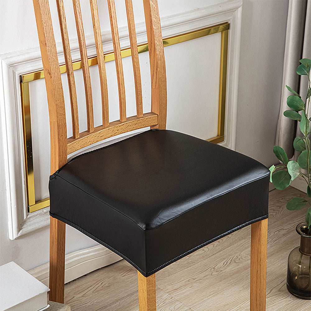 Water-Resistant PU Leather Chair Covers for Kitchen Dining Room