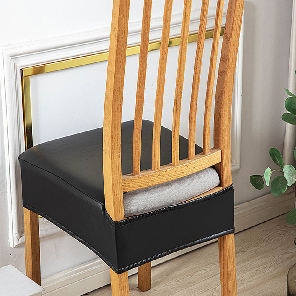Water-Resistant PU Leather Chair Covers for Kitchen Dining Room