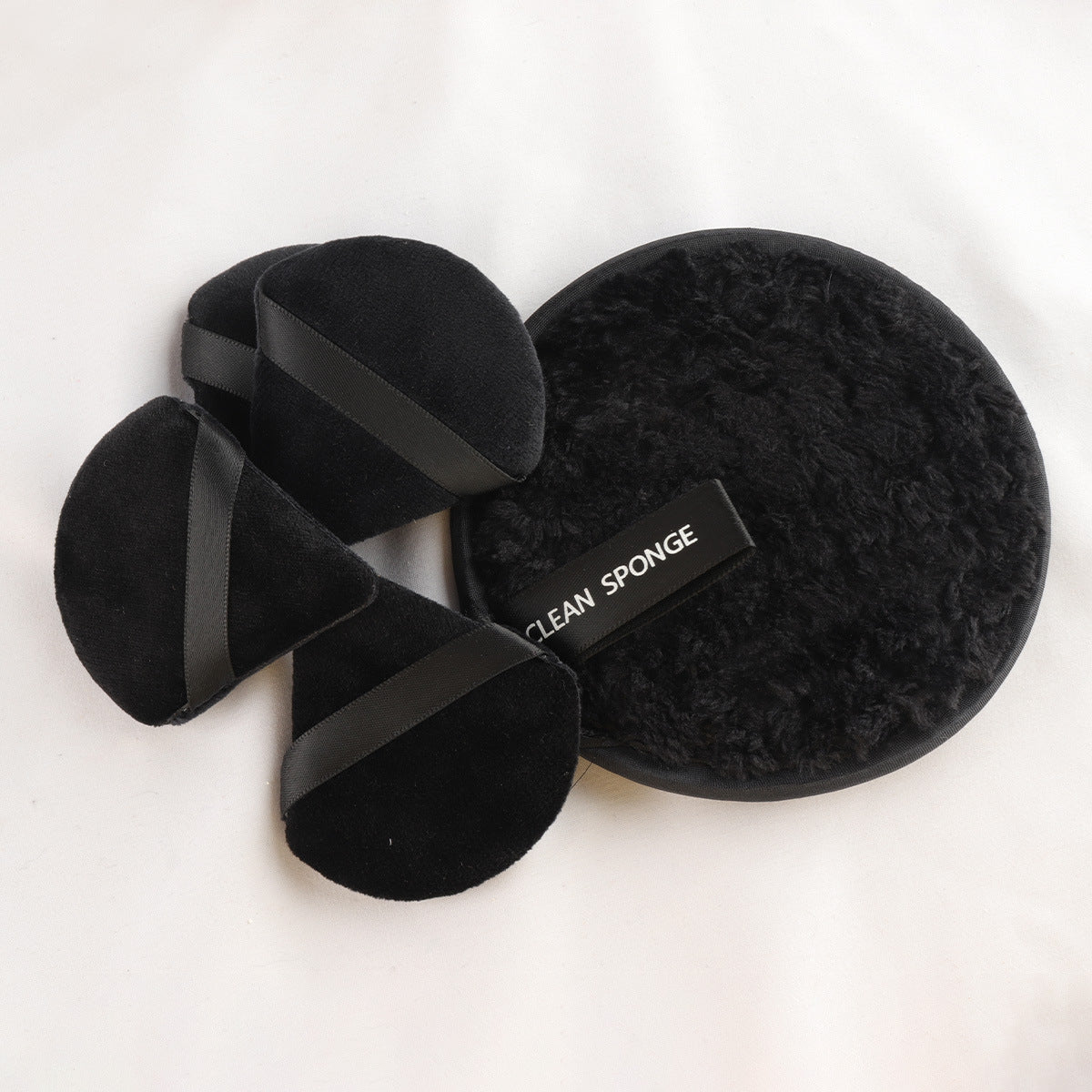 47Pcs Makeup Brushes Powder Puff Cleaning Pad Set with Bag