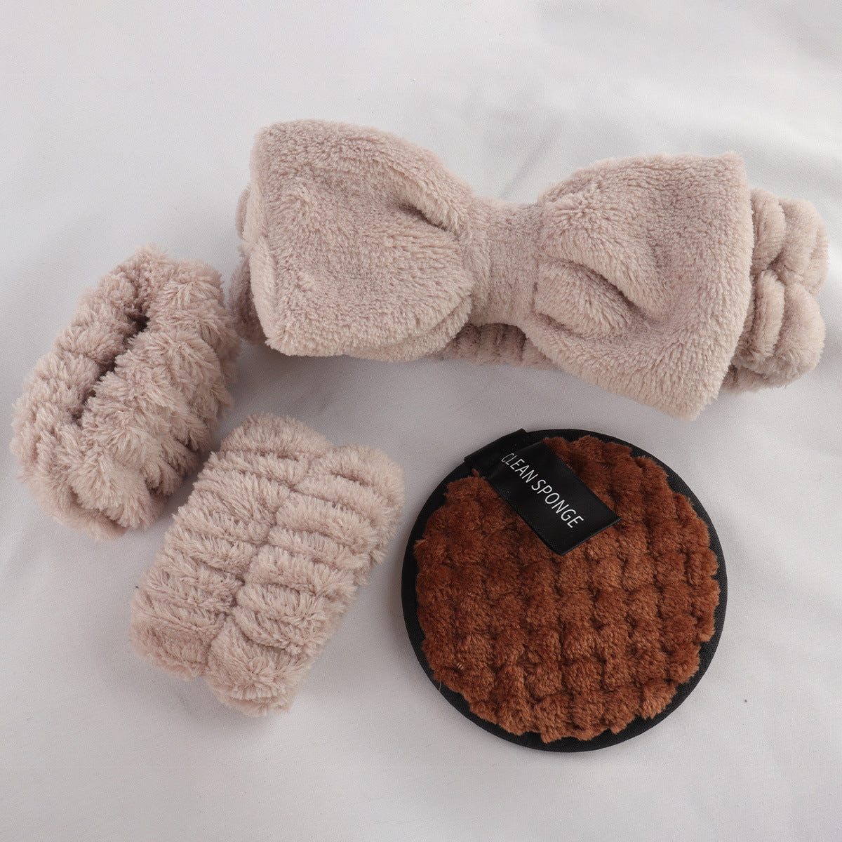 Makeup Brush and Sponges Set Headband Wristbands Skincare